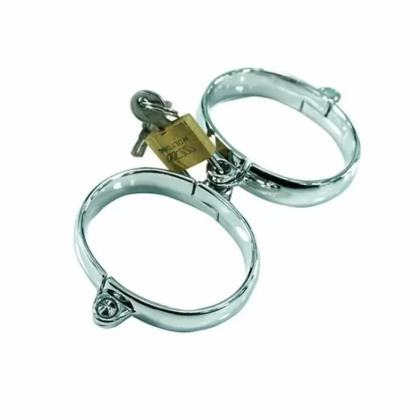 Овальные оковы на навесном замке металл малые