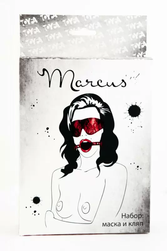 Кружевной набор маска и кляп TOYFA Marcus – красный