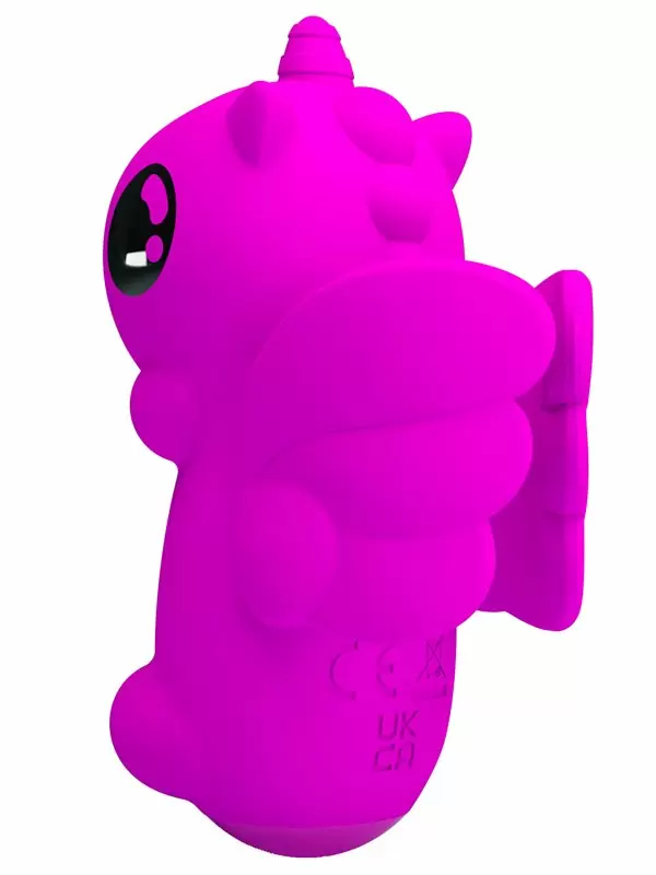 Вакуумный мини-стимулятор клитора Baile Magic Unicorn, на палец, 7,5 см, 10 режимов, в форме единорога, пурпурный