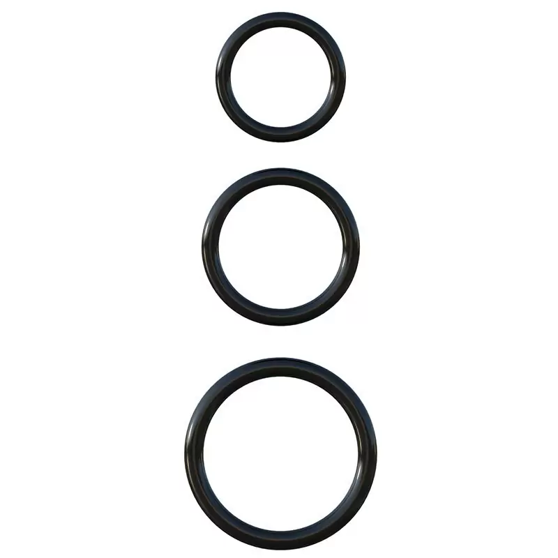 Набор из 3-х эрекционных колец 3-Ring Stamina Set – черный