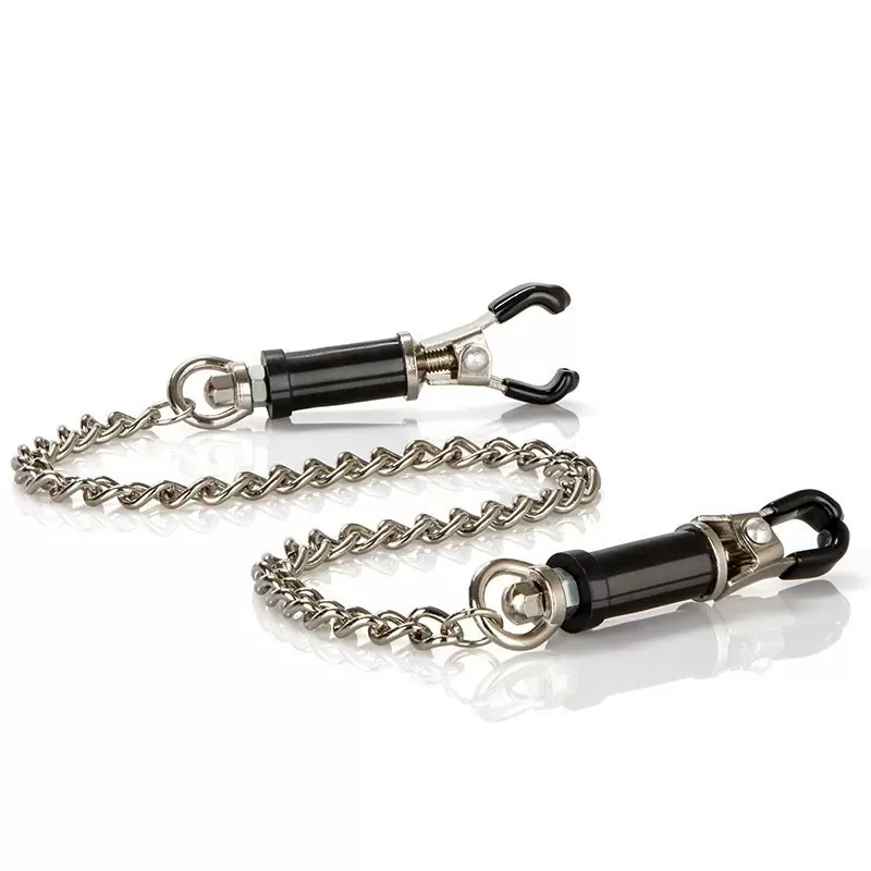 Зажимы на соски Superior Nipple Clamps с цепочкой, 6,3 см, серебристые