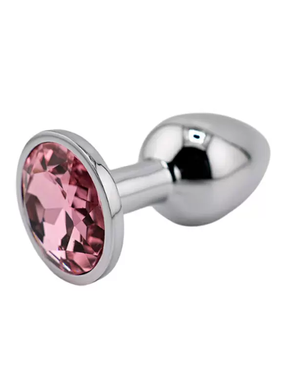 Миниатюрная анальная пробка Kanikule Small, с розово-перламутровым кристаллом, 6 см, размер S