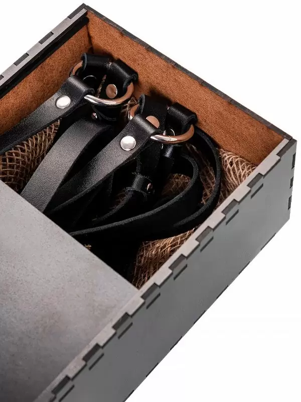 Портупея Pecado BDSM, «Осанка», натуральная кожа, чёрная