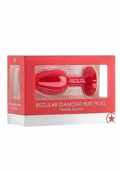 Анальная пробка с кристаллом Regular Diamond Butt Plug (Medium)