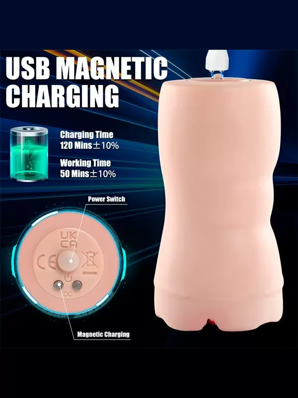 Реалистичный мастурбатор XISE Gellen Pussy, 18,7 см, 7 режимов, вагина, телесный 