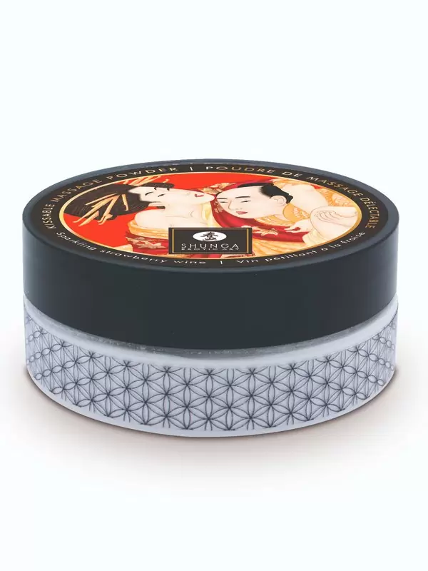 Ароматизированная массажная пудра Shunga Шампанское и клубника, без добавления сахара, 290 г