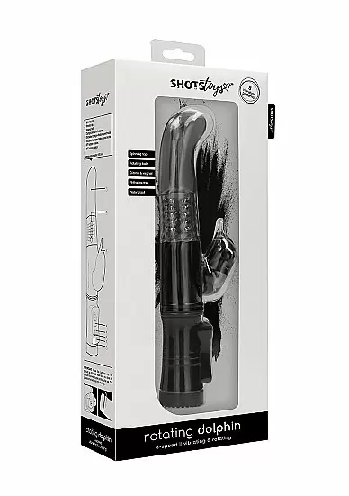 ВИБРАТОР КРОЛИК ROTATING DOLPHIN - черный
