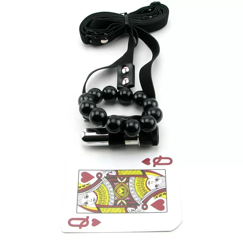 Трусики с вибрацией Vibrating Lover's Thong With Stroker Beads