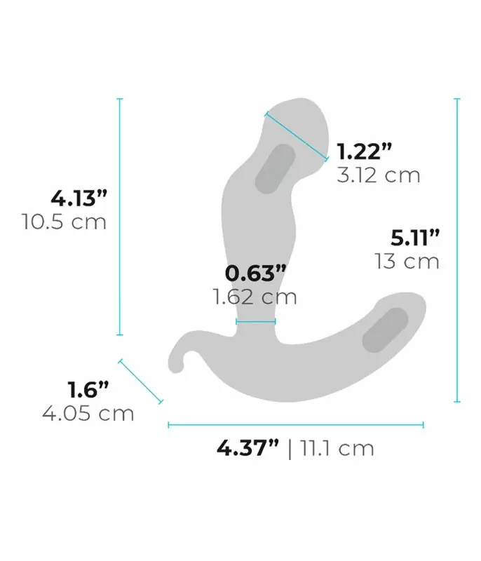 Мощный стимулятор простаты b-Vibe 360 PLUG, с вращением, с пультом Д/У, 13 см