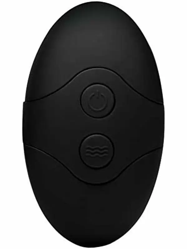 Анальная пробка Kinetic Thumping, гладкая с функцией толчков, 13,3 см, 4 режима, черный