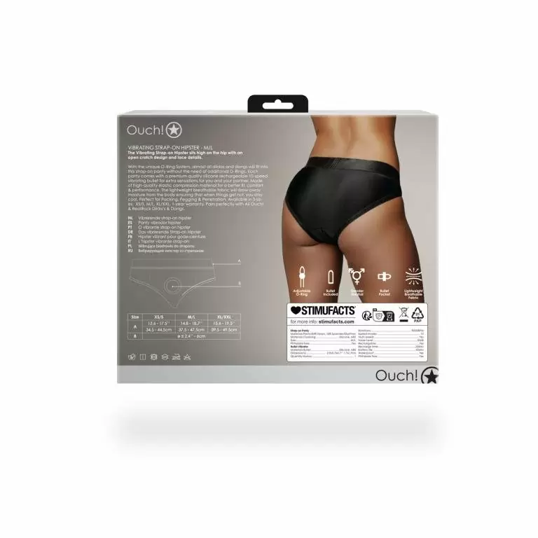 Трусики для страпона с вибропулей - M/L