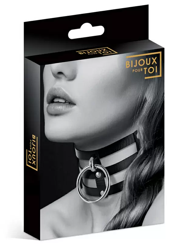Элегантный чокер Concorde CHOKER FETISH NOIR, 38 см, полиуретан, черный