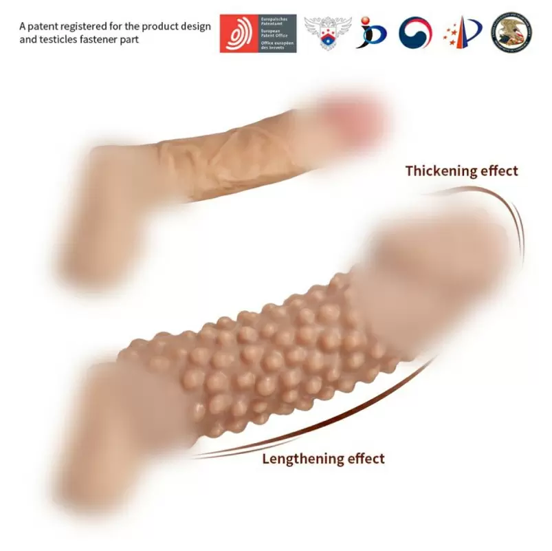 Насадка на фаллос с бугорками размер M, Cock Sleeves