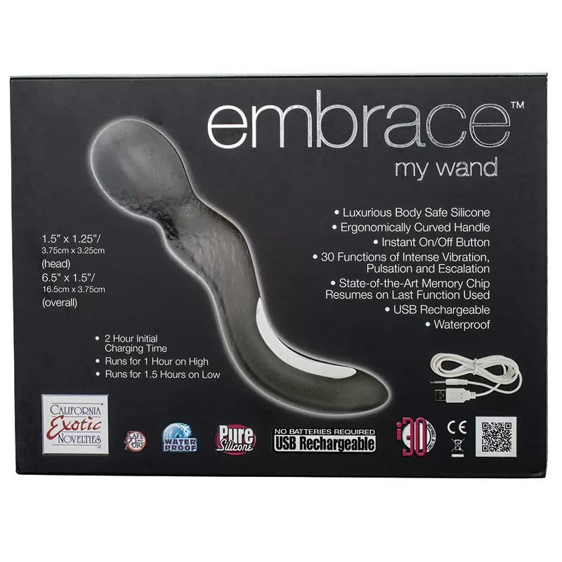 Вибромассажер Embrace My Wand перезаряжаемый – серый