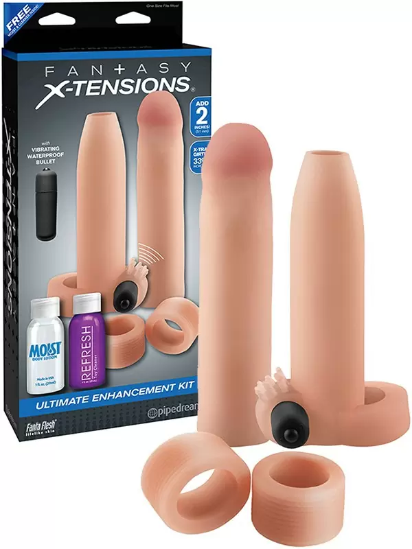 Набор насадок Ultimate Enhancement Kit с вибрацией – телесные	