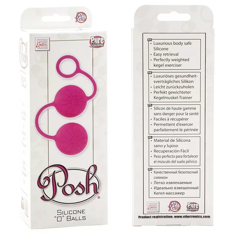 Вагинальные шарики Posh Silicone “O” Balls - розовый