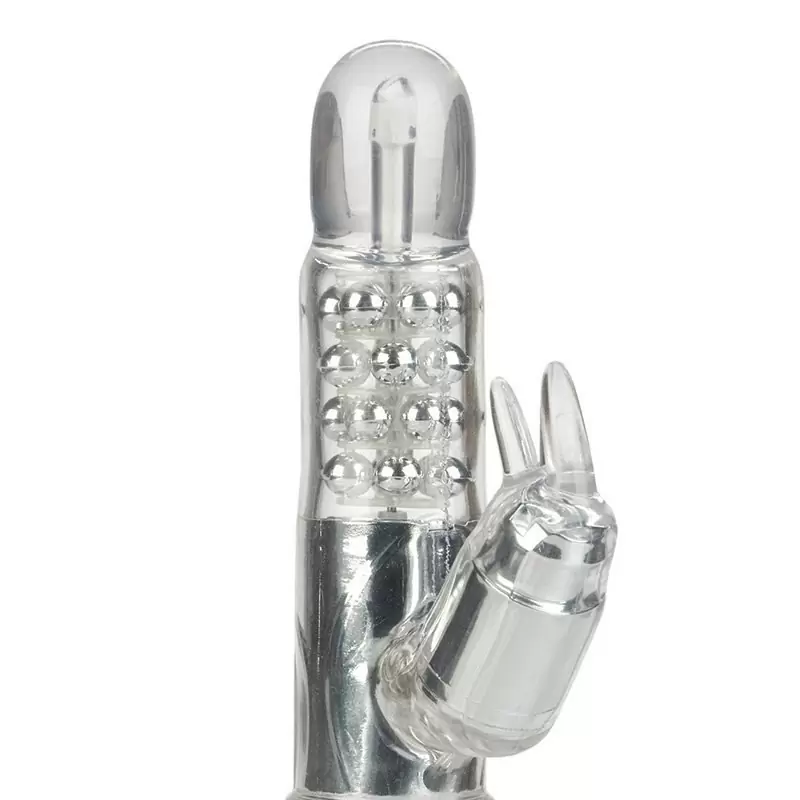 Классический Хай-Тек вибромассажер Triple Frenzy – серебристый