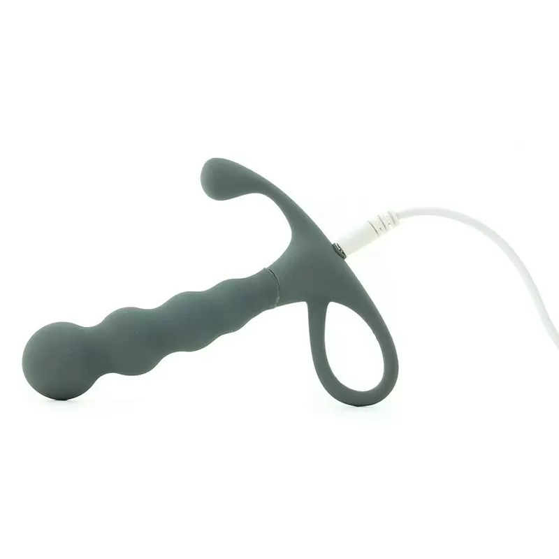 Массажер простаты Embrace Beaded Probe перезаряжаемый – серый