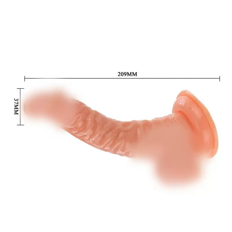 Реалистичный массажер-ротатор на присоске Super Rota Dong – телесный