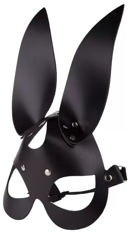 БДСМ маска «Зайка» с ушками, черная, размер OS