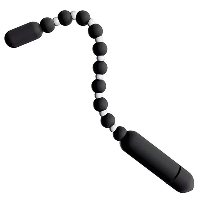 Анальная вибро-цепочка BMS Booty Beads – черная