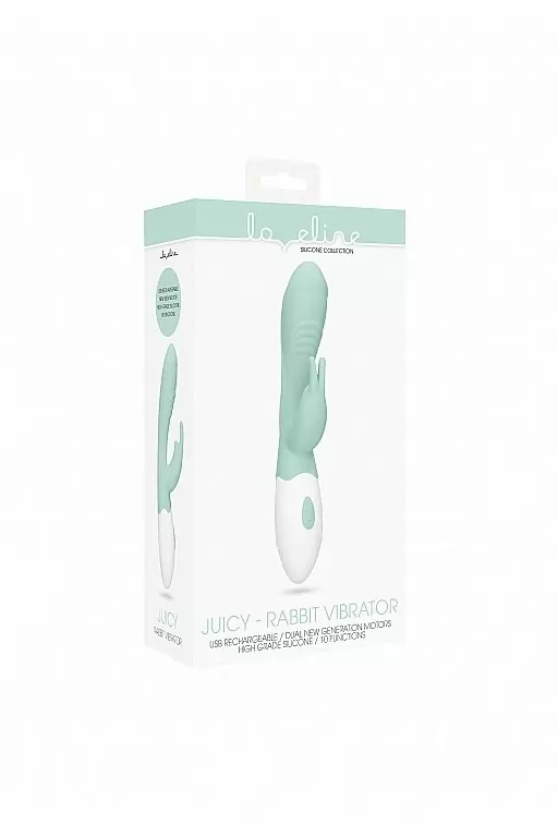 Перезаряжаемый вибратор кролик Juicy (Зеленый)