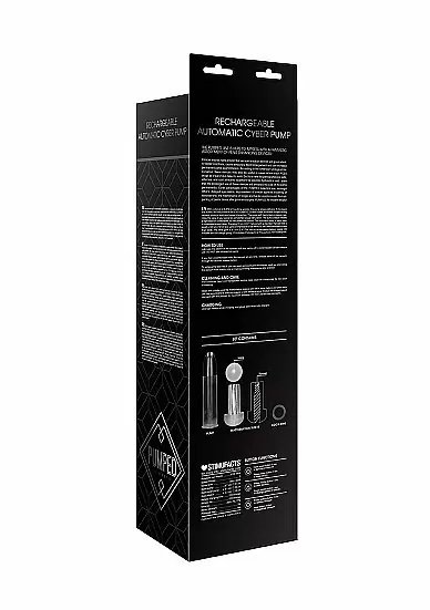 Автоматическая вакуумная помпа Rechargeable Automatic Cyber Pump with Sleeve - Transparent