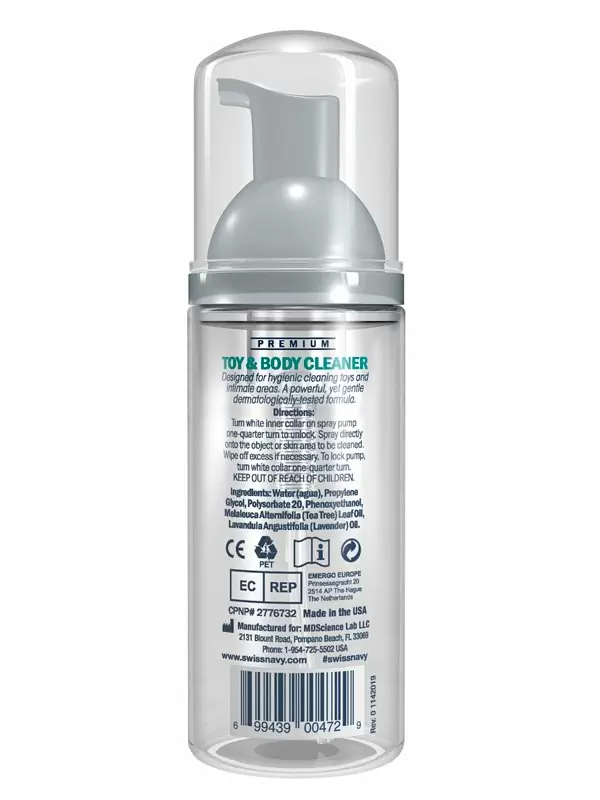 Очищающая пенка для игрушек и тела Swiss Navy, лаванда, не сушит кожу, 47 мл