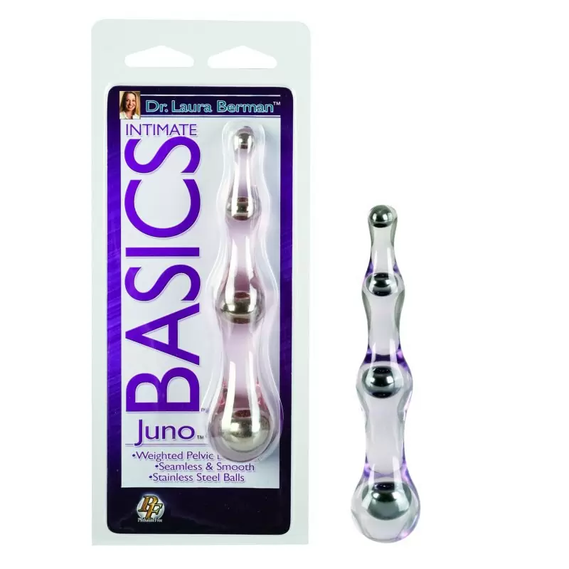 Вагинальный тренажер-стимулятор мышц таза для женщин  Dr. Laura Berman Juno Weighted Pelvic Exercise – прозрачный