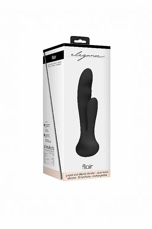 Вибрмассажер кролик Flair (черный)