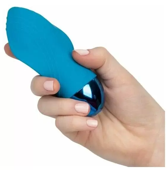 Компактный стимулятор клитора Tremble Kiss, 10 режимов, 12 см, голубой