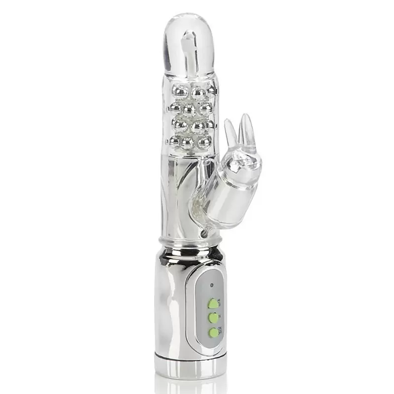 Классический Хай-Тек вибромассажер Triple Frenzy – серебристый