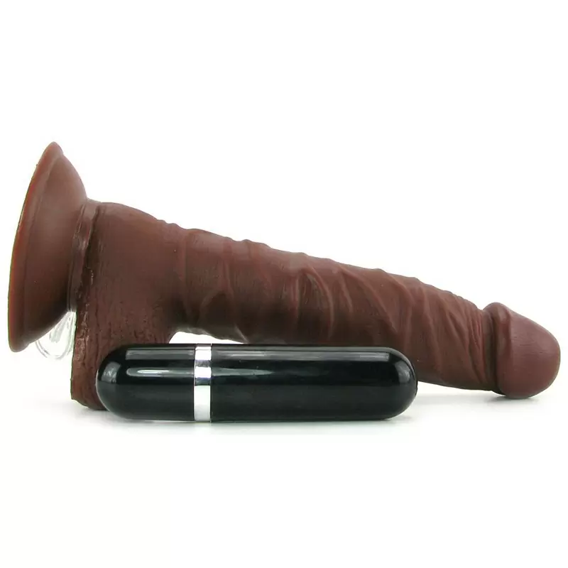 Реалистик с вибрацией и присоской Mr. Just Right Super Seven Dongs - коричневый