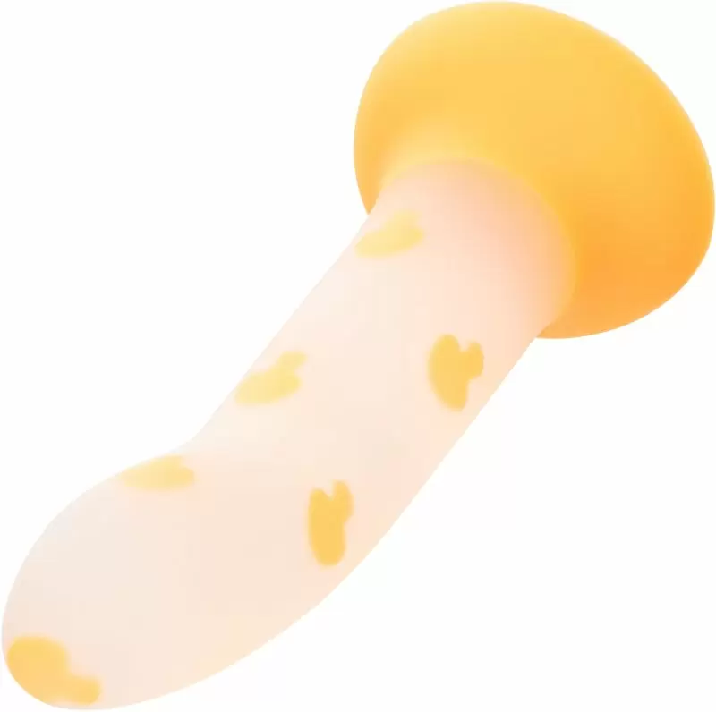 Светящийся фаллоимитатор California Exotic Novelties Glow Stick Mushroom, 15,2 см, силикон, белый с желтым