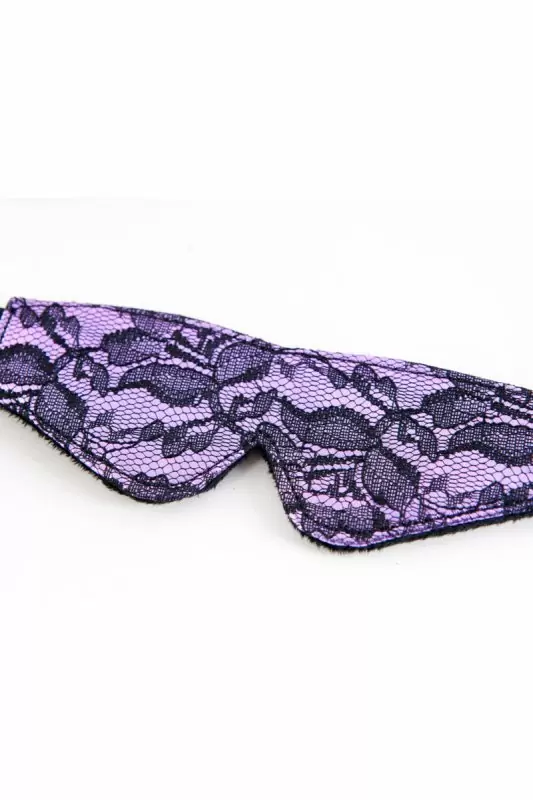 Кружевной набор маска и флоггер TOYFA Marcus – пурпурный