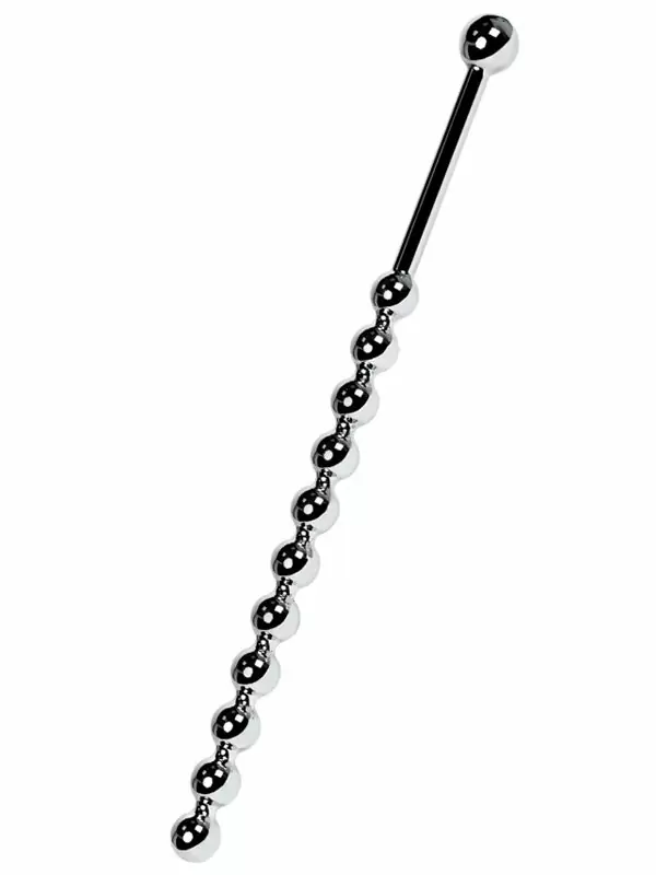 Уретральный плаг-бусины TOYFA Metal длинный – серебристый