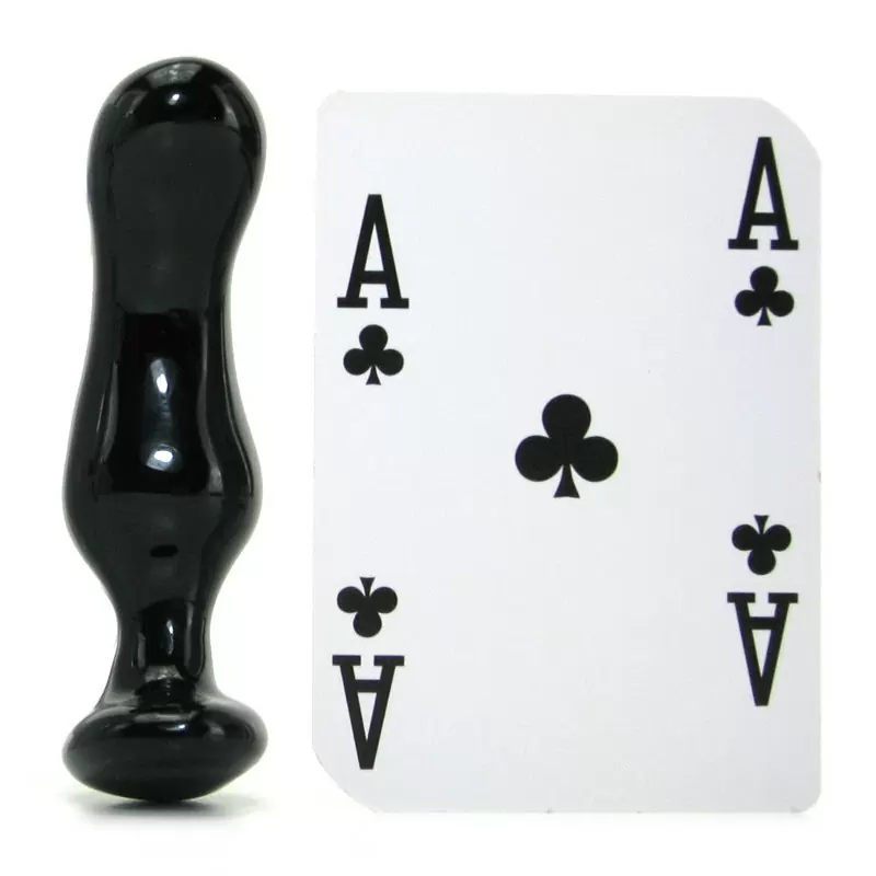 Анальная пробка из стекла Crystal Glass – черная