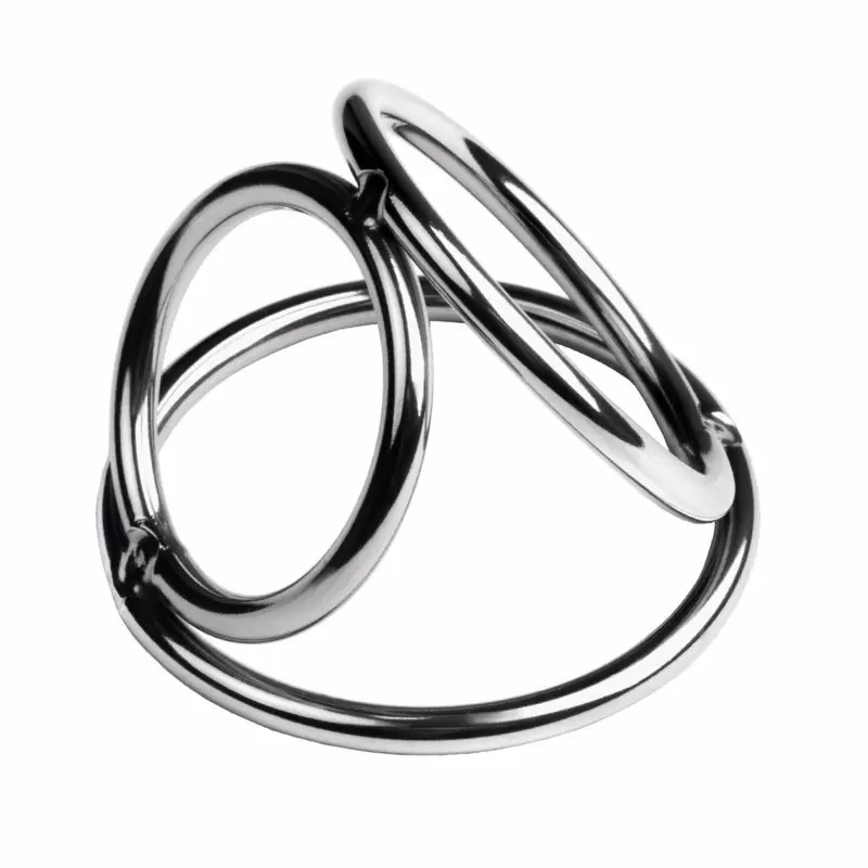 Бондаж для пениса TOYFA Metal – серебристый, S