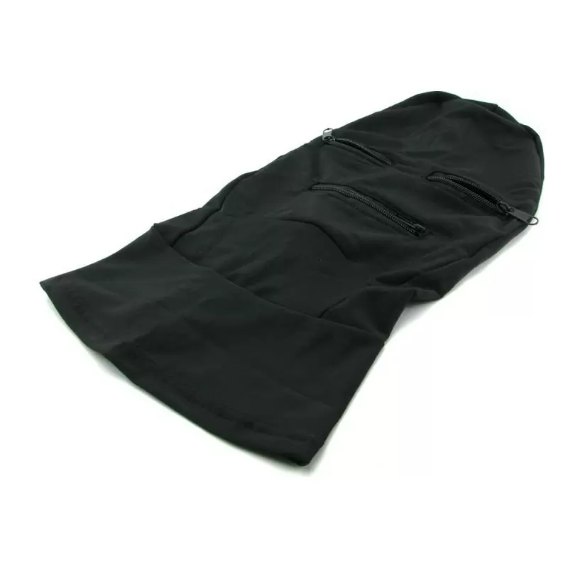 Маска на голову с молниями Zipper Face Hood – черный