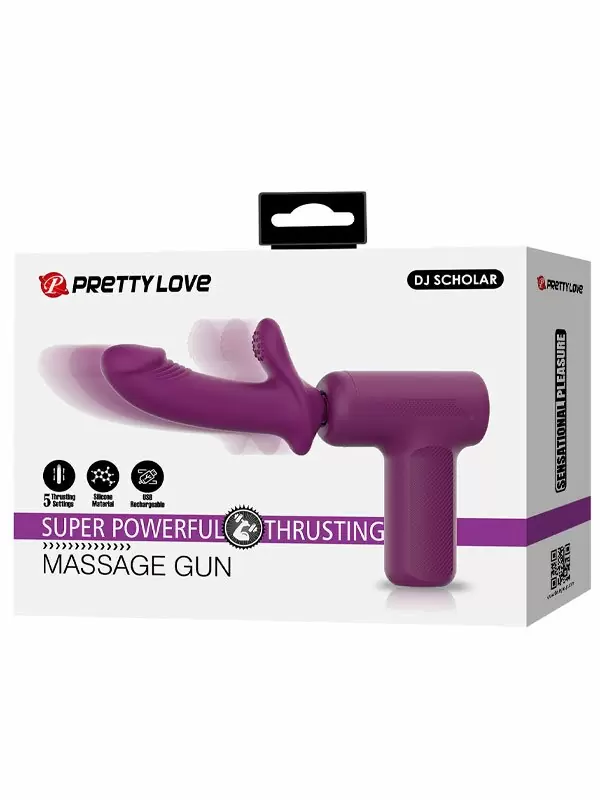 Вибратор-кролик Baile DJ Scholar с функцией толчков, 5 режимов, поступательные движения