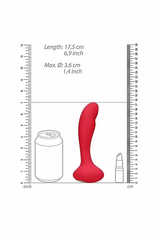 Вибромассажер для точки G или простаты Finesse (красный)