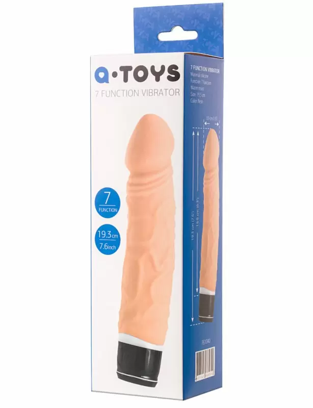 Мультискоростной реалистичный вибратор TOYFA A-Toys 15,9 см – телесный
