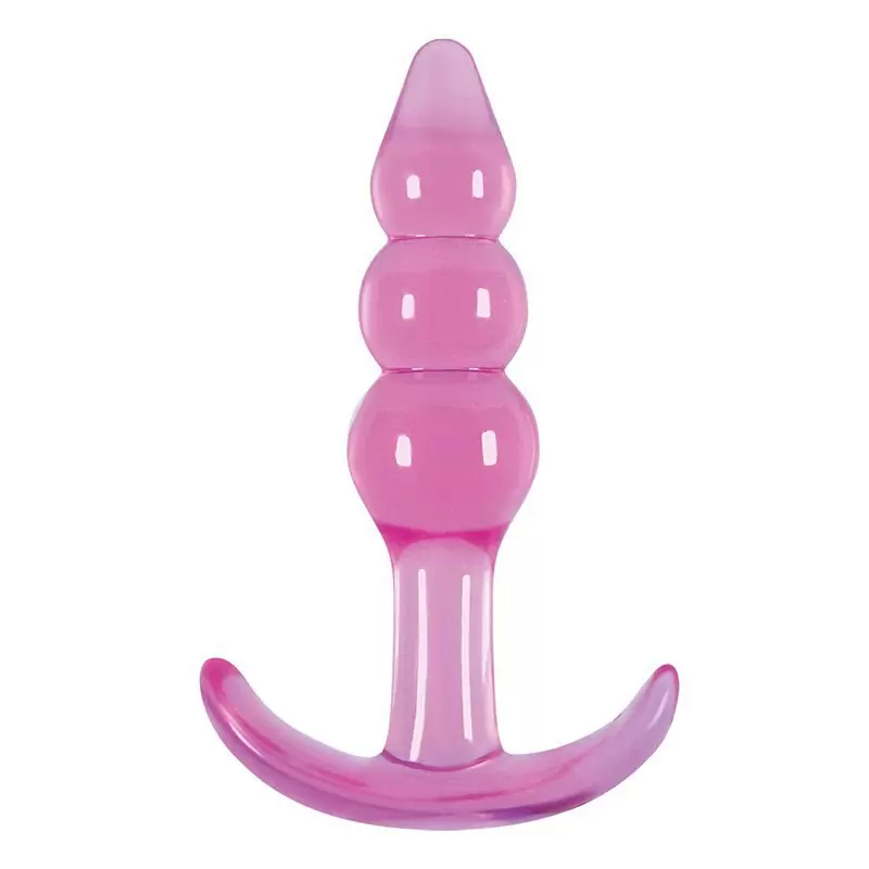 Анальная елочка Jelly Rancher T-Plug Ripple градуированная – розовый