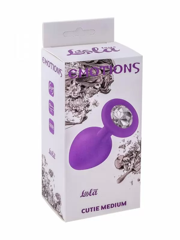 Анальная пробка Emotions Cutie Medium Purple clear crystal 4012-06Lola