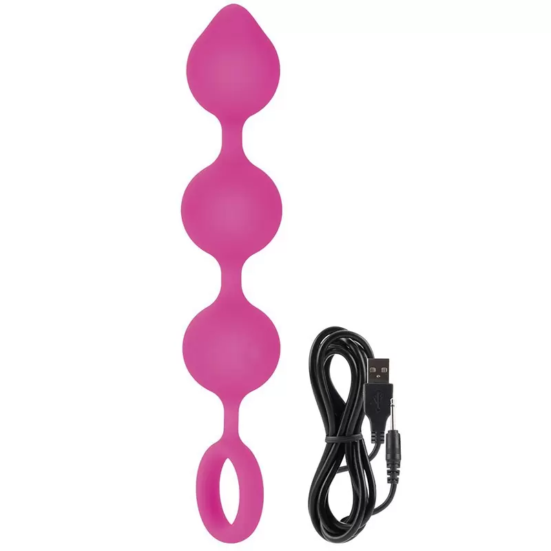 Анальная вибро-цепочка гибкая Lust by Jopen L9 перезаряжаемая – розовая