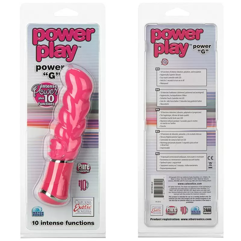 Вибромассажер Power Play Power G рельефный – розовый