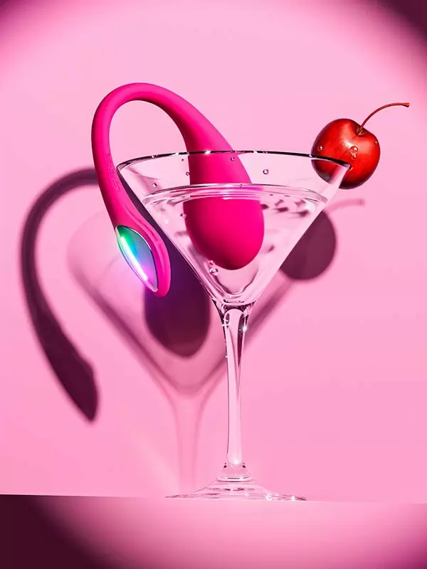 Интерактивное виброяйцо Lovense Lush Mini, управление со смартфона, с LED-подсветкой, силикон