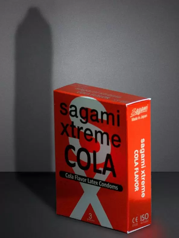 Презервативы Sagami Xtreme СOLA с ароматом колы -3 шт.