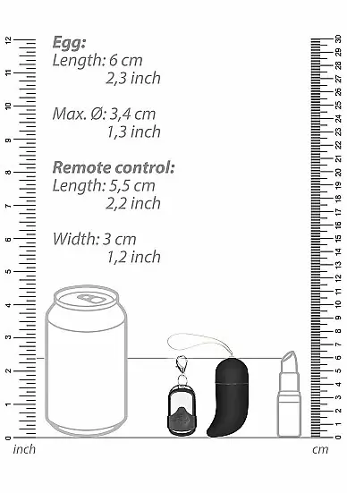 Виброяйцо для стимуляции точки G с пультом управления Medium Wireless Vibrating G-Spot Egg (Черный)
