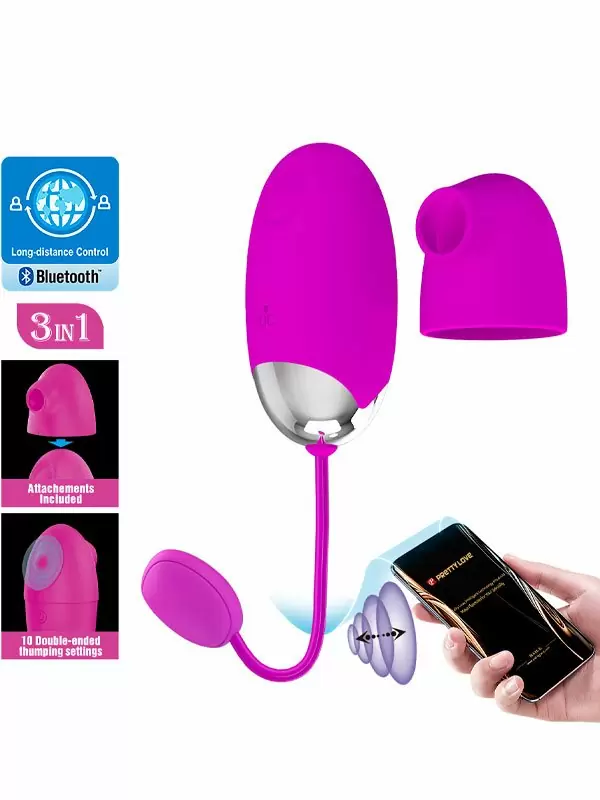 Интерактивное виброяйцо Baile Kaila, управление через приложение, 20 режимов, 17,7 см